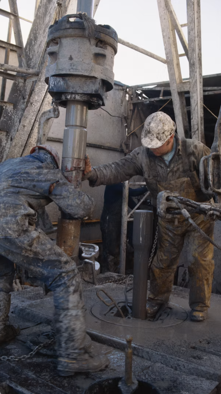 Oil drilling rig at a Colombian operations site in the Llanos Orientales basin